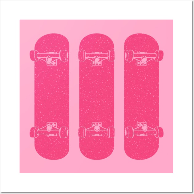 Girls Skate Pink Wall Art by AKdesign